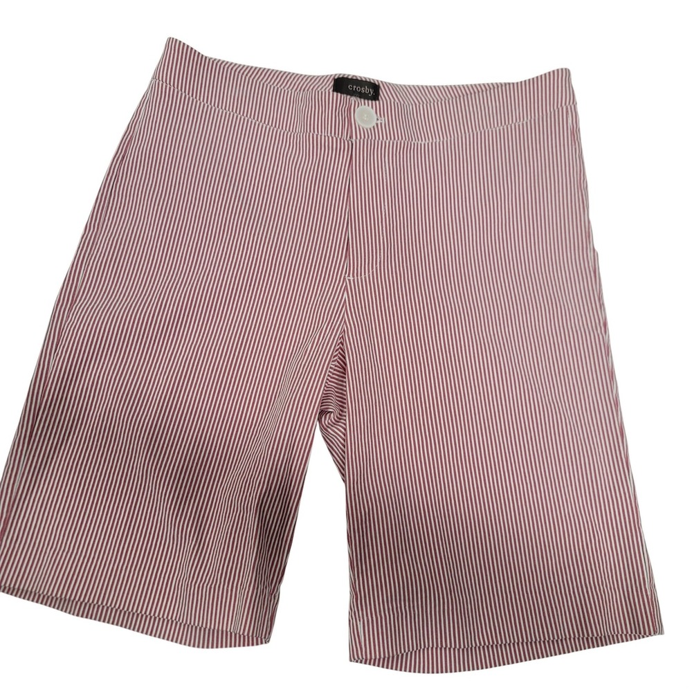Crosby by Mollie Burch Red White Striped Seersucker Shorts Nautical Sz 6 Preppy